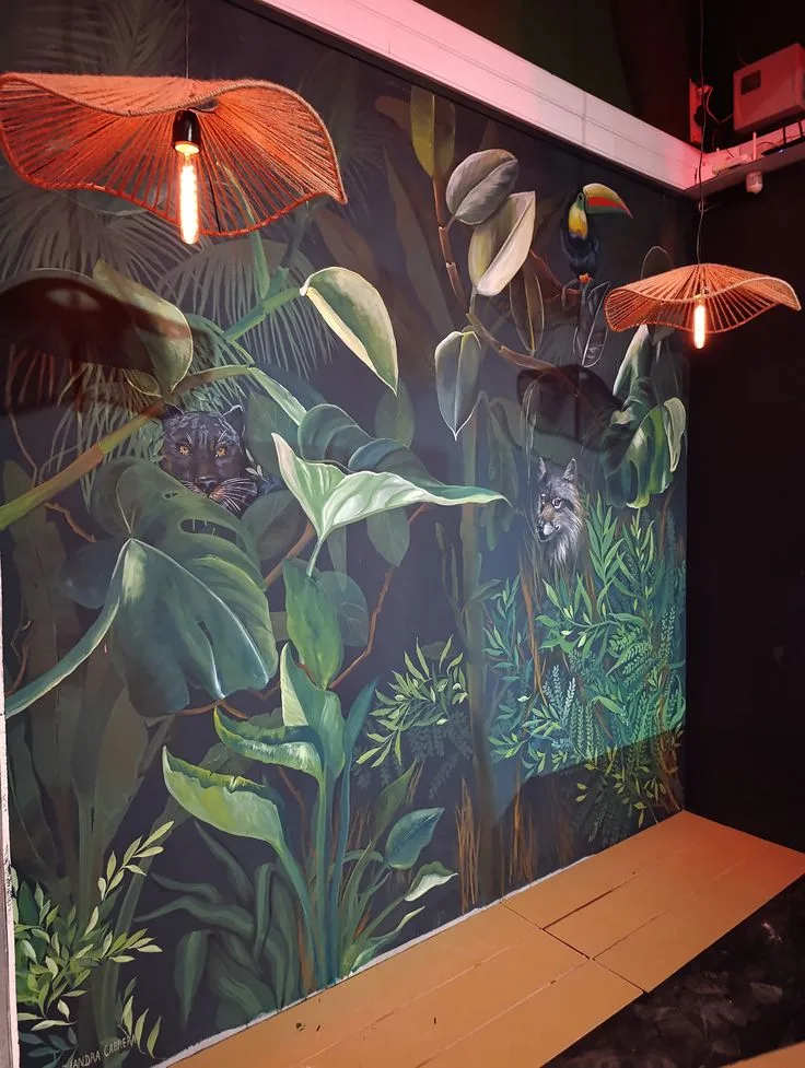 tropical mural for restaurant mural ideas for cafés & hotels