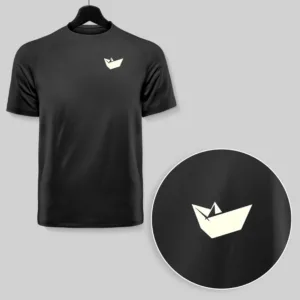Black T-shirt | Nouka Core Tee | Soft, Moisture-Wicking Polyester Blend | Free Size